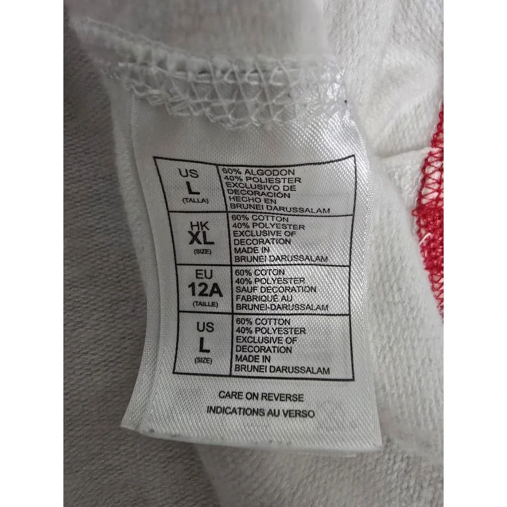 Disney Girls Sweater Size Large‎ White Long Sleeve Hooded Casual Disney Land